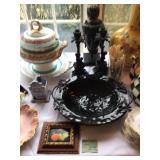 Candle holders, Asian bust