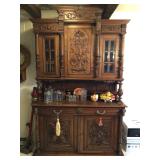 French antique hutch, 59”x23”x93” H
