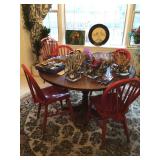Round drop leaf table, 48” dia. Or 34”x34” square x 28” H
