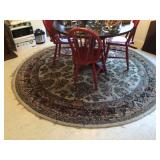 Round wool rug