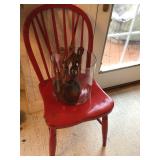 Set of 6 red chairs 