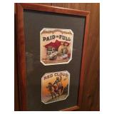 Framed cigar ads