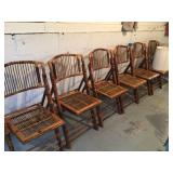 6pc. Lot of tortoise bamboo chairs