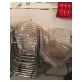 MCM chrome & lucite chairs, as is 