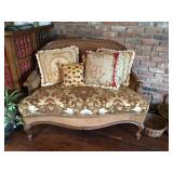 Settee, pillows