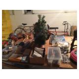X-mas, rack, gloves, crochet items, buttons 