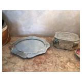 Dresser tray n cover jar