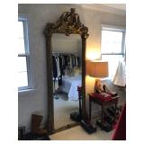 Antique baroque revival pier mirror, 39”x88” H