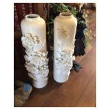 Pair of white vases