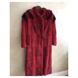 Red/black mink coat sm.
