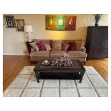Ethan Allen Beige Wood Rug 7x10