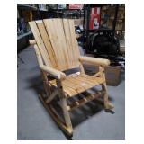 Outdoor wooden rocking chair