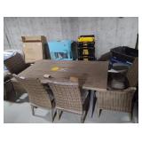 Hampton Bay Rock Cliff 6-Piece Dining Set, Brown Weave