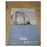 Morvano Borgo Matte Black Shower Door with 10mm Tempered Glass