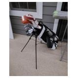 Deerfield golf clubs set used drivers and wedges and irons with bag 