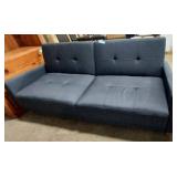 Blue Upholstered Futon