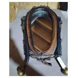 Vintage antique horse halter mirror Leather and metal halter