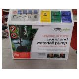 Aquagarden pond and pool waterfall pump