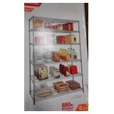 HDX 48 in. W x 72 in. H x 24 in. D 6-Tier Commercial Grade Heavy Duty Steel Wire Shelving Unit in Ch