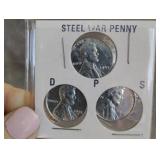 6 Steel War Cents P-D-S