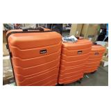 InUSA 3pc Hardcase Luggage Set, Orange