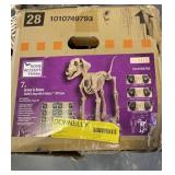 7ft Grave and Bones Skellys Dog with LED Life Eyes