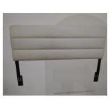 King size white boucle fabric upholstery headboard 