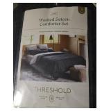 Threshold king 3 pc. washed sateen comforter set