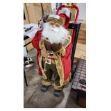 Home Accents Holiday 3 ft. Santa with Presents and Snowshoes