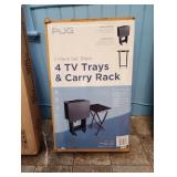 Peakform 5pc Tv Tray Set Wood Black