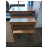 Set of 3 wooden display tables Large, Medium and small 