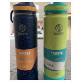 Bid x 2 Lot of Assorted Takeya Straw Bottle