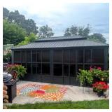 Purple Leaf Tap and Hold to Zoom 12 ft. X 20 ft. Sunroom Hardtop Gazebo
