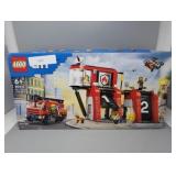 LEGO City Fire Station with Fire Truck Pretend Play Toy 60414