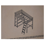 Loft bed w/bookshelf