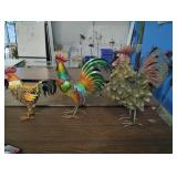 Metal Rooster Garden Decorations