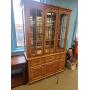 Small stand up jewelry cabinet with swing out side panels and drawers 