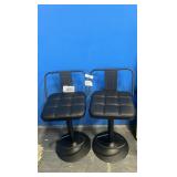 (2) Black Bar Stools
