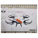 X-31 Shockwave quad copter drone with wi fi camera 