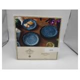 John Derian 4pc 9" Stoneware Salad Plates Feather Design