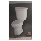 Glacier Bay All in One Round Toilet 2-Piece Dual Flush White Toilet