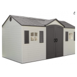 Lifetime 15 x 8 foot resin outdoor garden shed