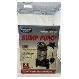 Superior Pump 1 HP Submersible Stainless Steel-Cast Iron Sump Pump
