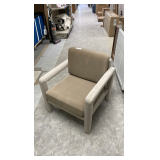 Upholstered Sculptural Accent Chair Brown