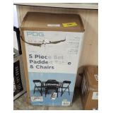 5 piece padded table and chair set 