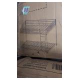 Full over Full Low Bunk Metal Bed w/ Ladder