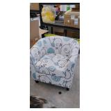 Club Chair with Wood Legs