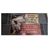 Metal wall sign 