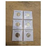 6 Uncirculated Jefferson Nickels