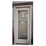 JELD-WEN 32 in. x 80 in. Full Lite Primed Steel Prehung Left-Hand Inswing Front Door